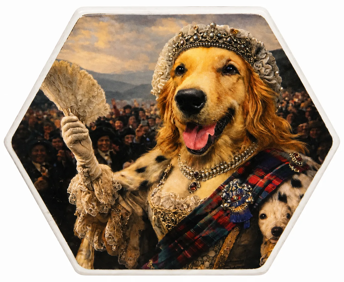 Personalized Lady Bit pet coaster